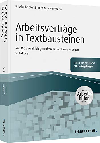 Arbeitsverträge in Textbausteinen - inkl. Arbeitshilfen online Law