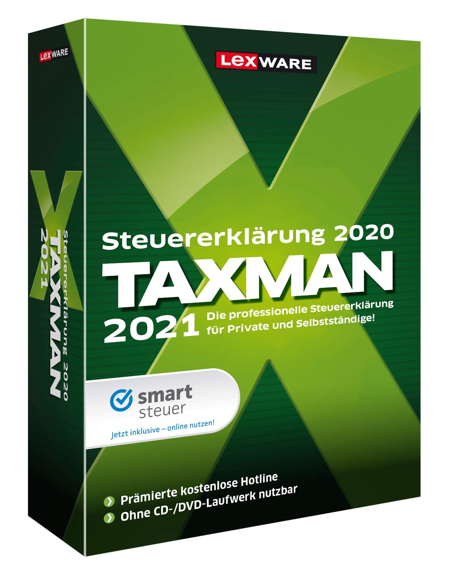 Lexware Taxman 2021 für das Steuerjahr 2020|Minibox|Übersichtliche Steuererklärungs-Software für Arbeitnehmer, Familien, Studenten und im Ausland Beschäftigte|Standard|1|1 Jahr|PC|Disc Taxes & Bookkeeping