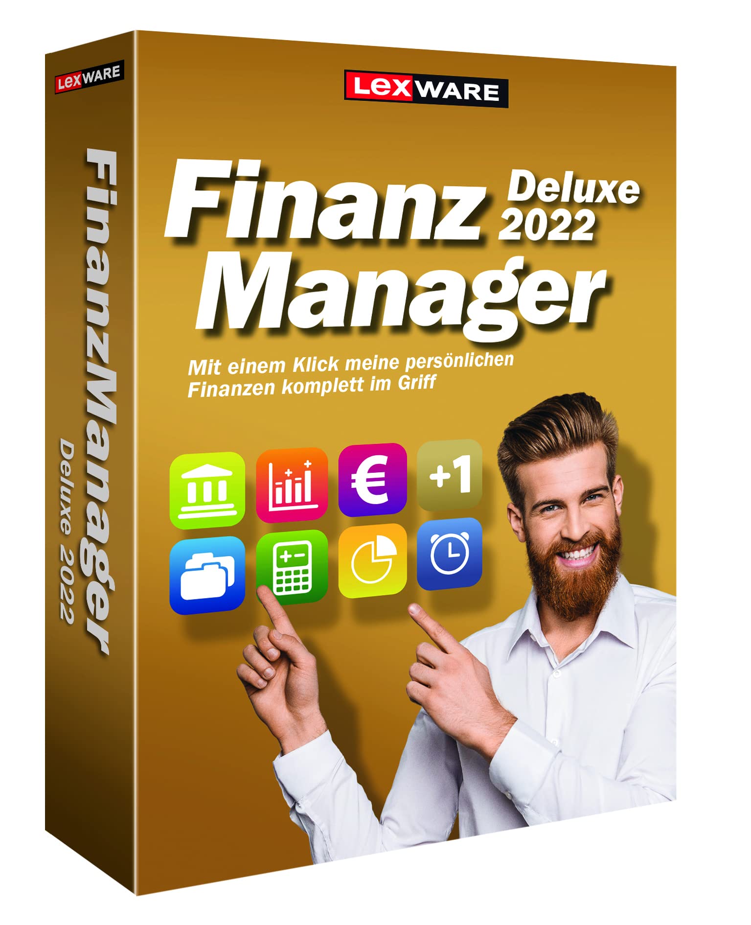 Lexware FinanzManager Deluxe 2022 |Minibox |1 Gerät| Buchhaltungs-Software für private Finanzen und Wertpapier-Handel Taxes & Bookkeeping