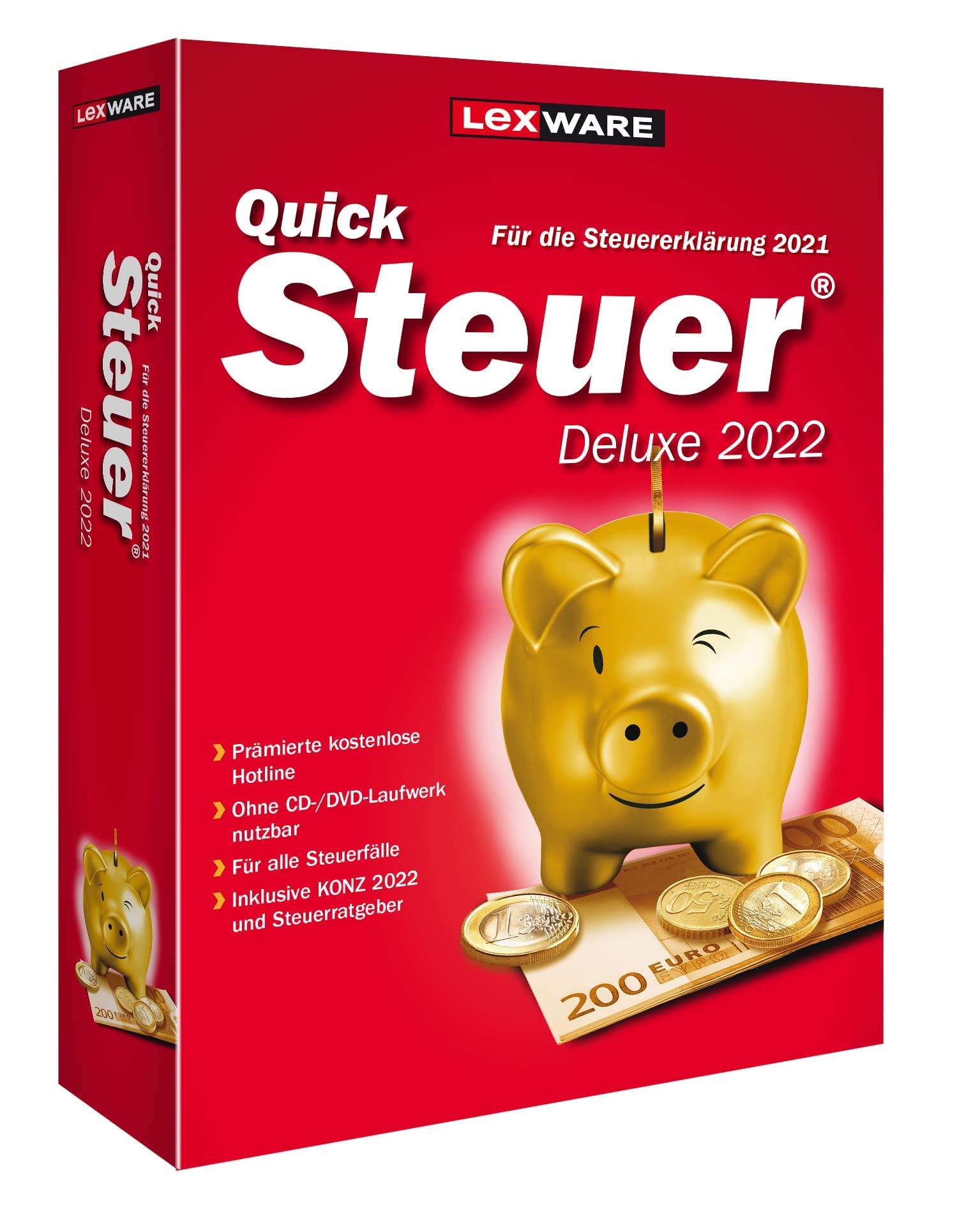 QuickSteuer Deluxe 2022 (für Steuerjahr 2021) | Minibox|Private und gewerbliche Steuererklärung Taxes & Bookkeeping