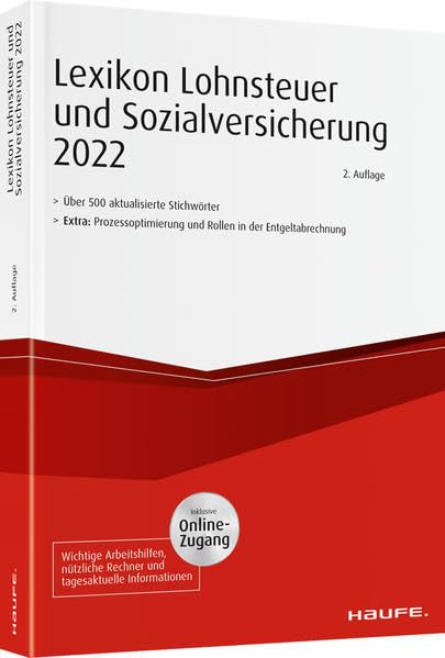 Lexikon Lohnsteuer und Sozialversicherung 2023 plus Onlinezugang (Haufe Steuertabellen) Law