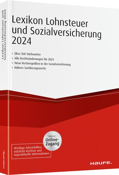 Lexikon Lohnsteuer und Sozialversicherung 2024 plus Onlinezugang Law