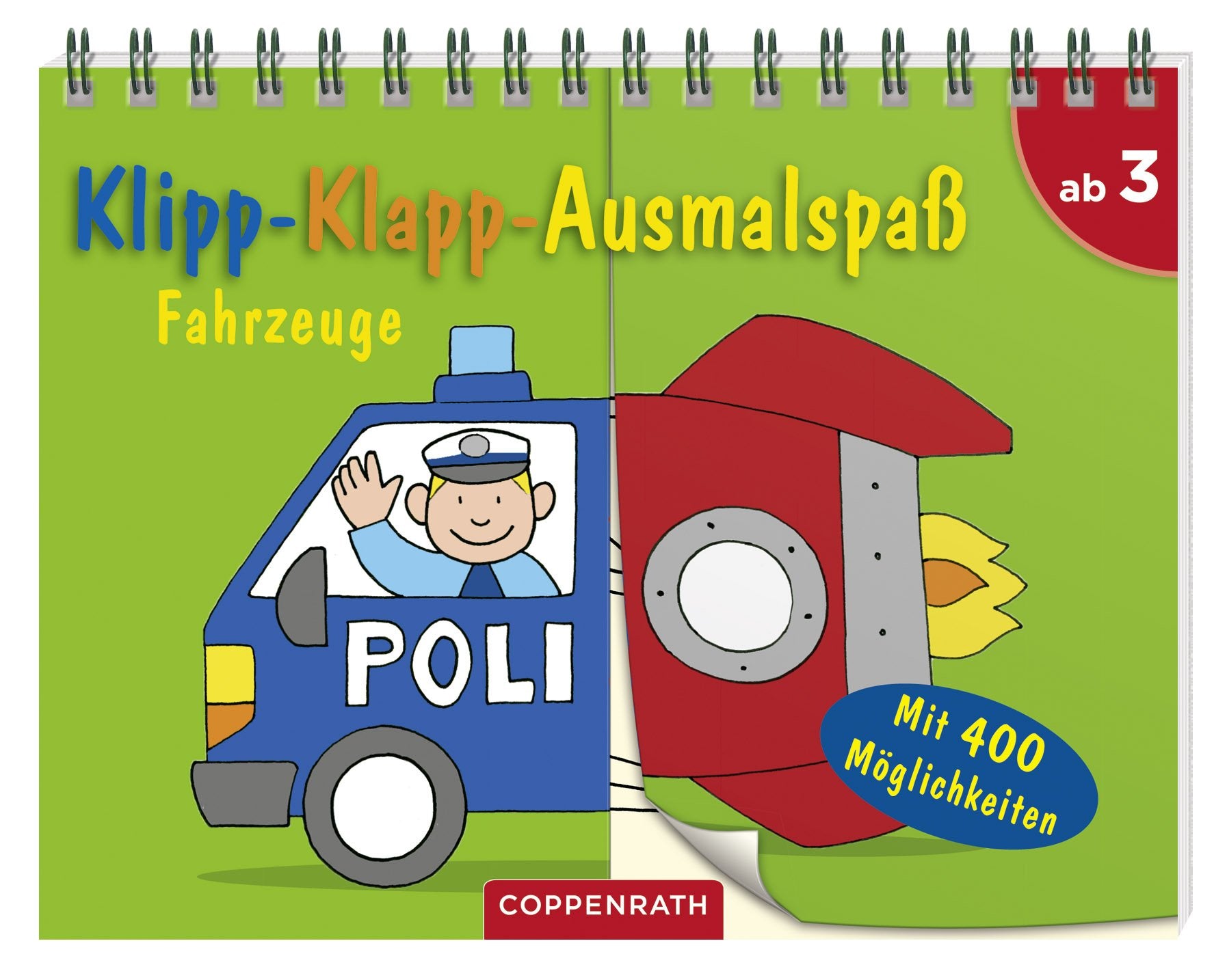 Klipp-Klapp-Ausmalspaß: Fahrzeuge: (Verkaufseinheit) (Kreativ- und Sachbücher) Non-fiction