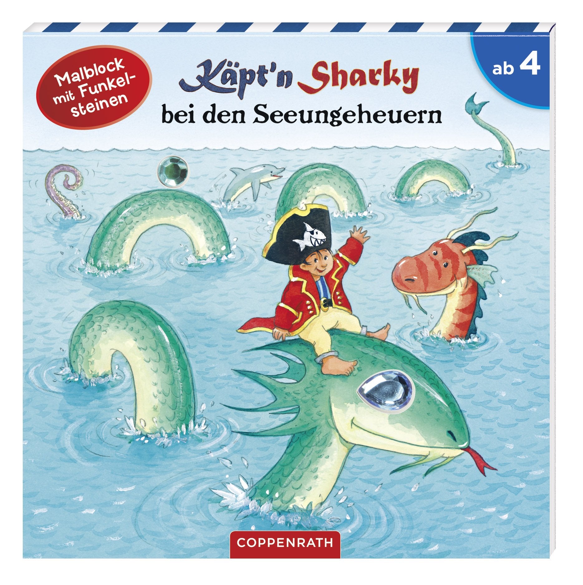 Käpt'n Sharky bei den Seeungeheuern: Malblock mit Funkelsteinen (Verkaufseinheit) (Kreativ- und Sachbücher) Non-fiction