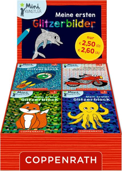 Meine ersten Glitzerbilder: (4 x 10 Mini-Glitzer-Blöckchen im Display) (Mini-Künstler) Tiptoi & Games