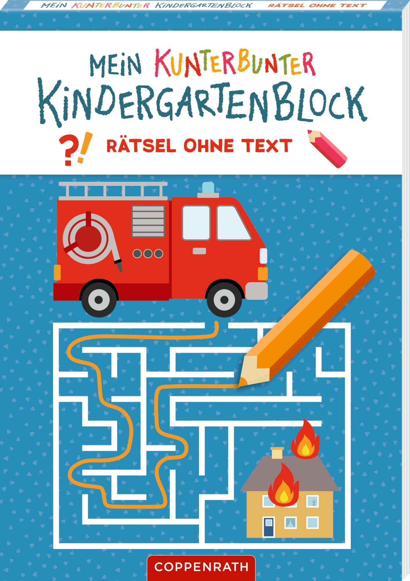 Mein kunterbunter Kindergartenblock: Rätsel ohne Text (Feuerwehr & Polizei) Non-fiction