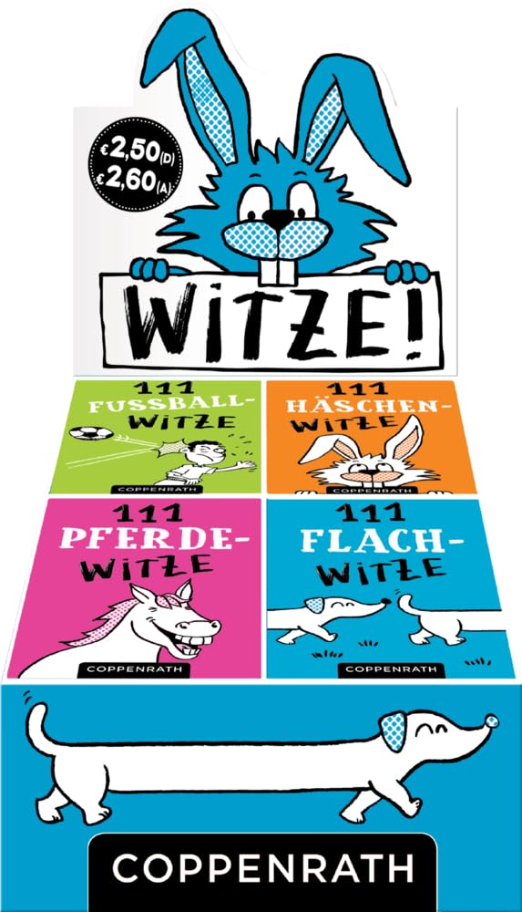 Mini-Witze: (Fußball / Pferde / Häschen / Flach) 4 x 10 Ex. im Display: coole Witze zum Taschengeldpreis, ab 6 Jahren Parents & Children