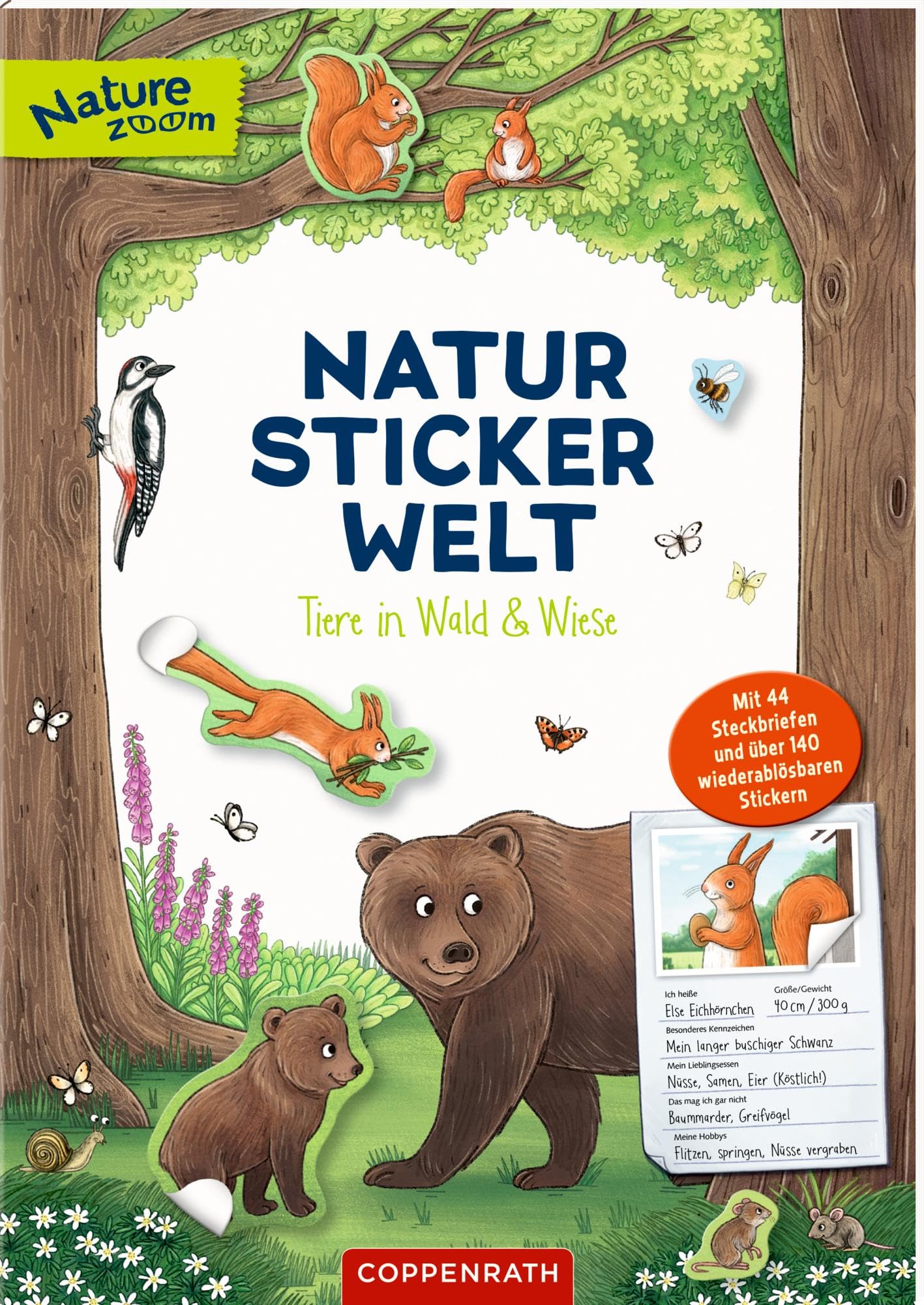 Natur-Stickerwelt: Tiere in Wald und Wiese Non-fiction