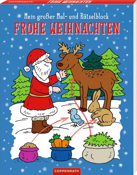 Mein großer Mal- und Rätselblock Frohe Weihnachten book