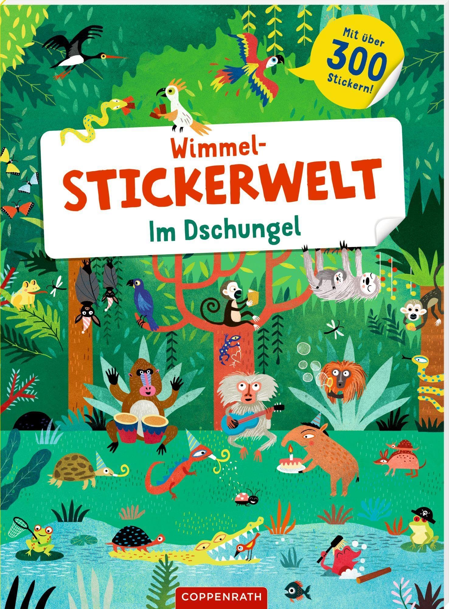 Wimmel-Stickerwelt – Im Dschungel: Mit über 300 Stickern Non-fiction