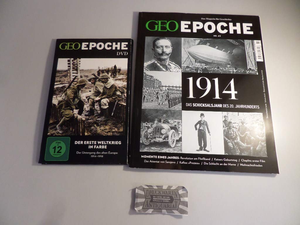 GEO Epoche (mit DVD) / GEO Epoche mit DVD 65/2014 - 1914: DVD: Der Erste Weltkrieg in Farbe Politics & History