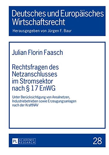 Rechtsfragen Des Netzanschlusses Im Stromsektor Nach 17 Enwg: Unter Beruecksichtigung Von Arealnetzen, Industriebetrieben Sowie Erzeugungsanlagen Nach ... Und Europaeisches Wirtschaftsrecht) Books
