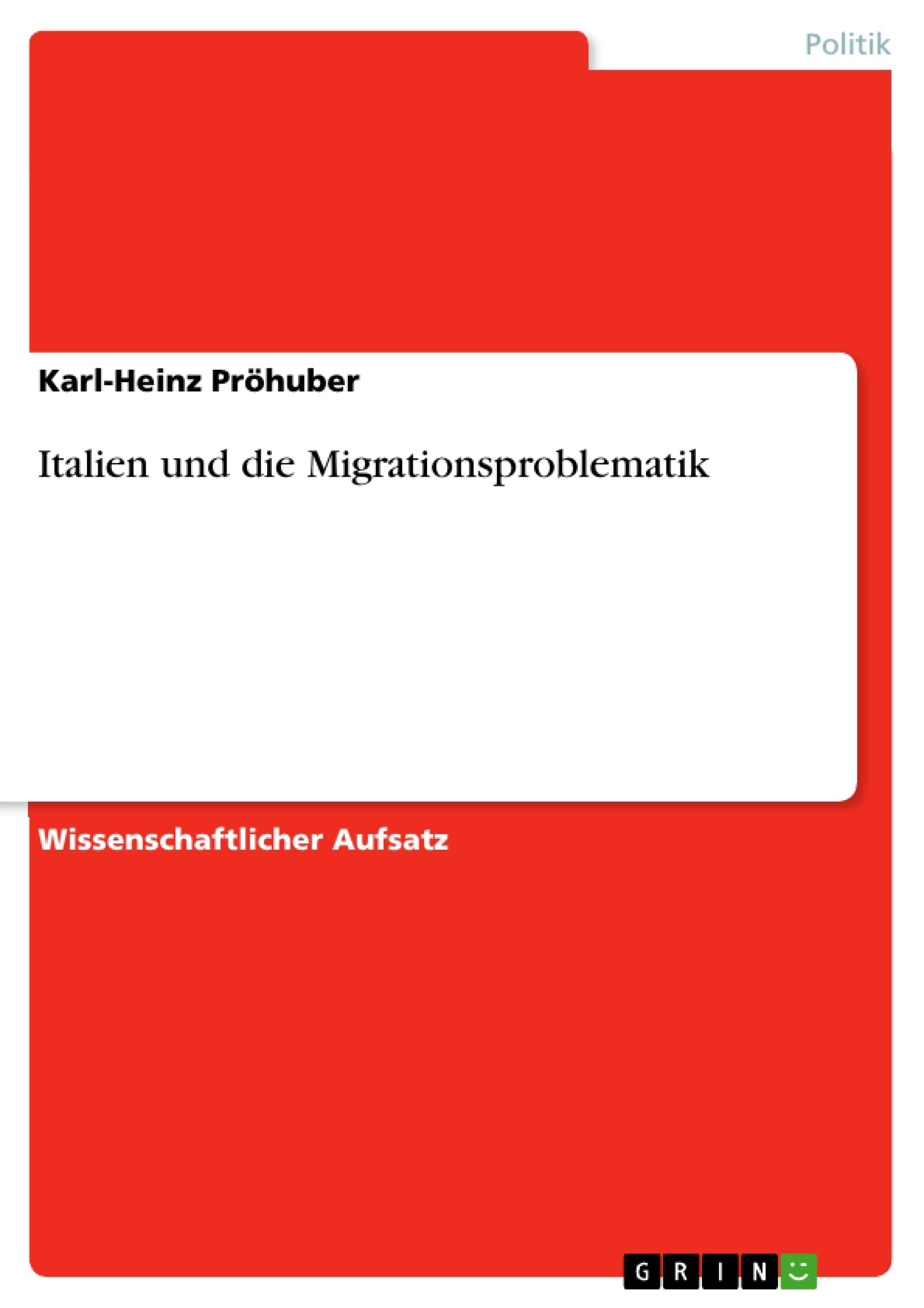 Italien und die Migrationsproblematik book