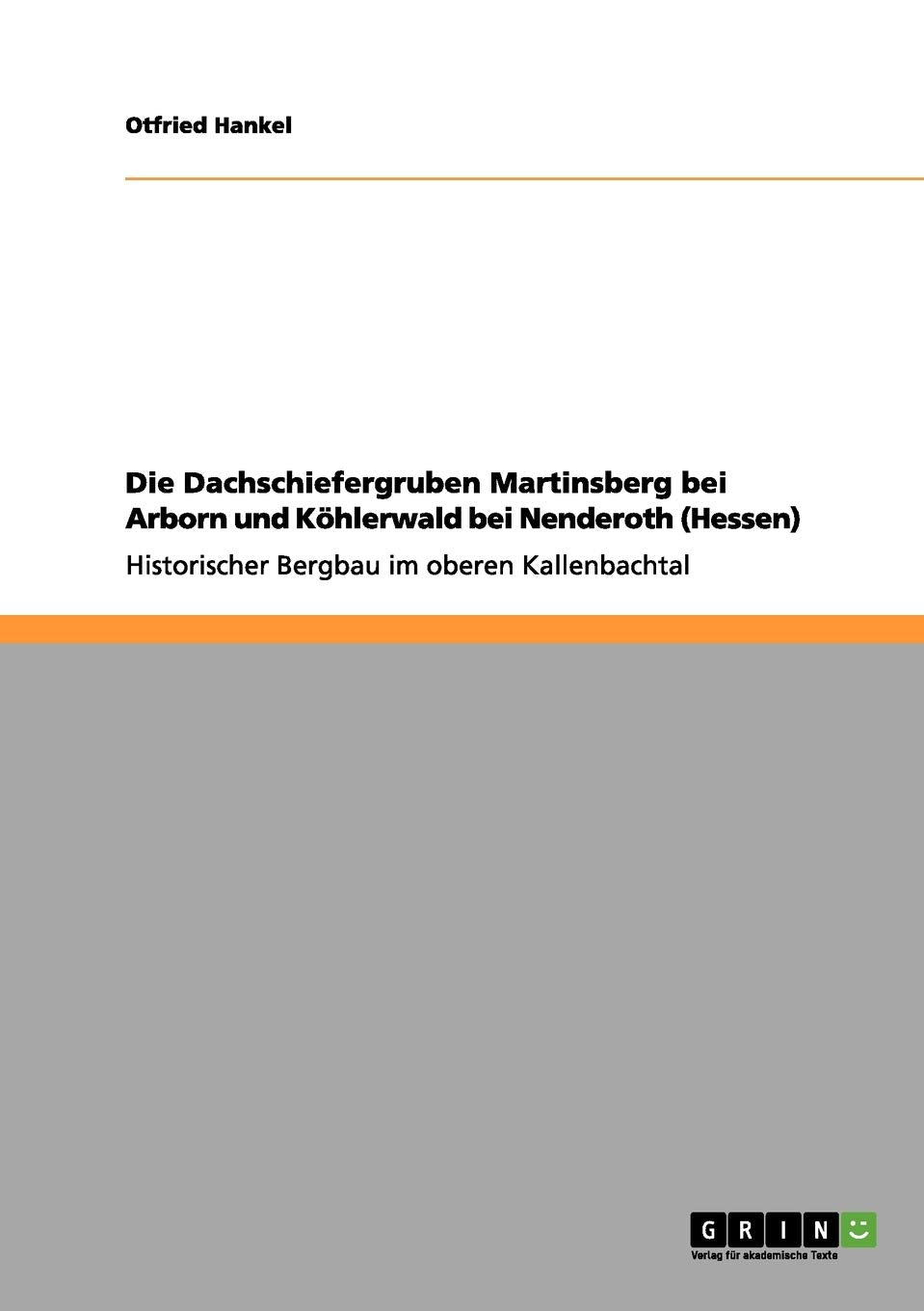 Die Dachschiefergruben Martinsberg bei Arborn und Köhlerwald bei Nenderoth (Hessen): Historischer Bergbau im oberen Kallenbachtal Politics & History