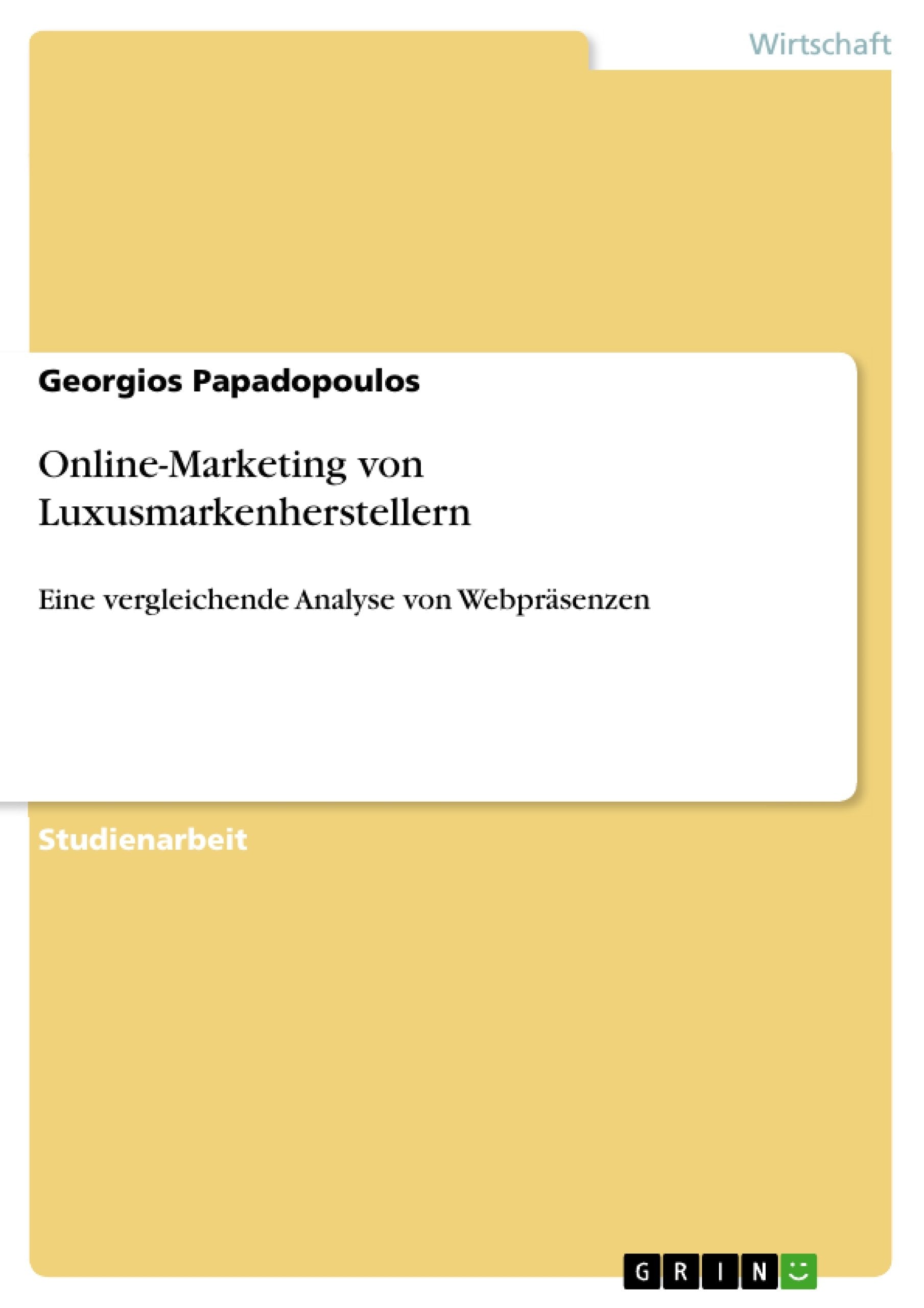 Online-Marketing von Luxusmarkenherstellern Law