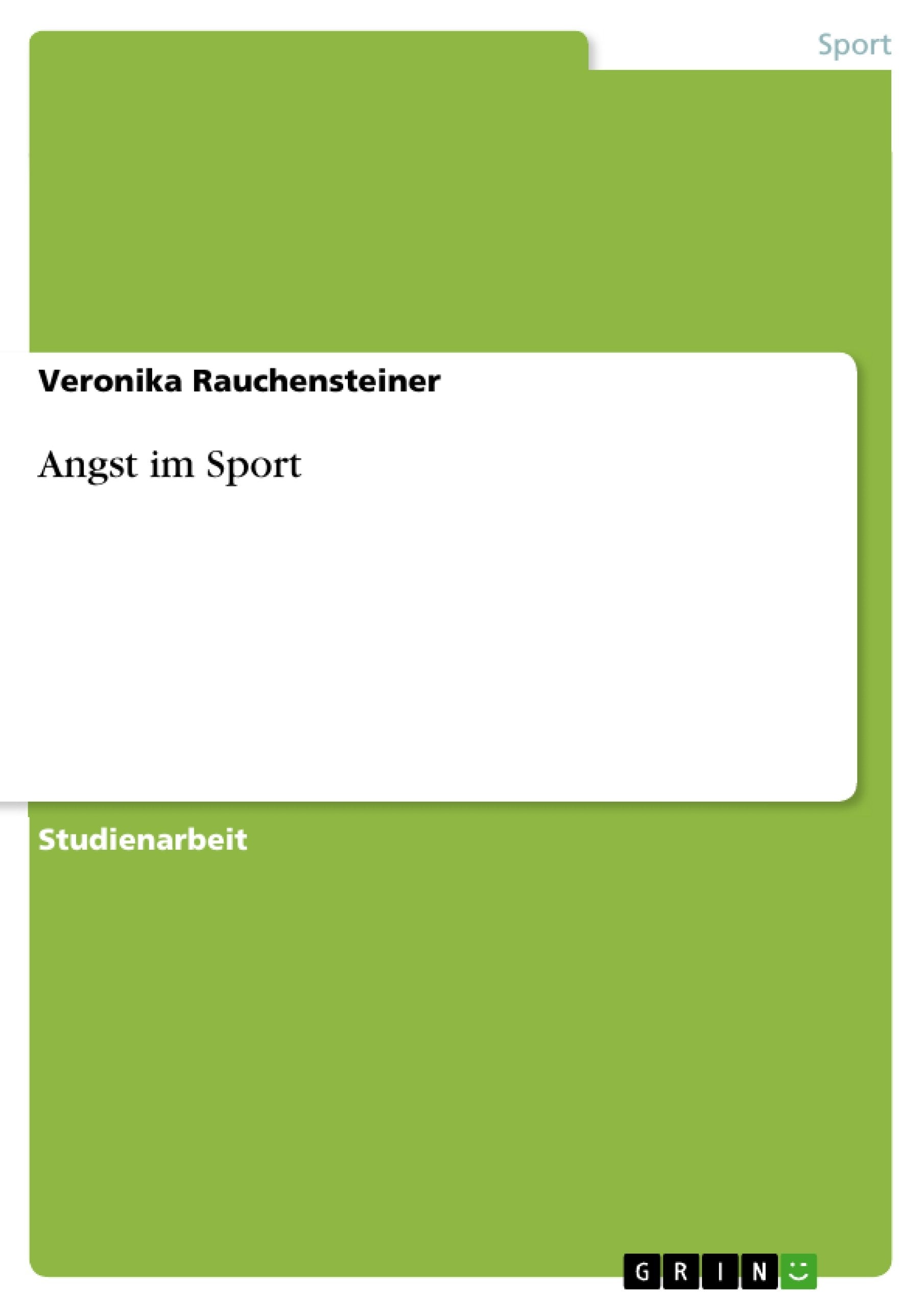 Angst im Sport Health, Nutrition & Fitness