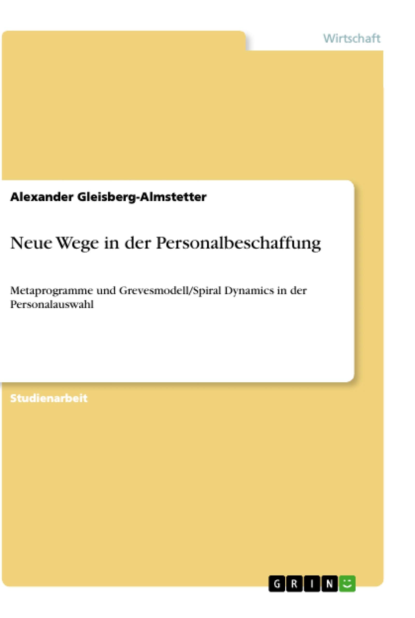 Neue Wege in der Personalbeschaffung Law