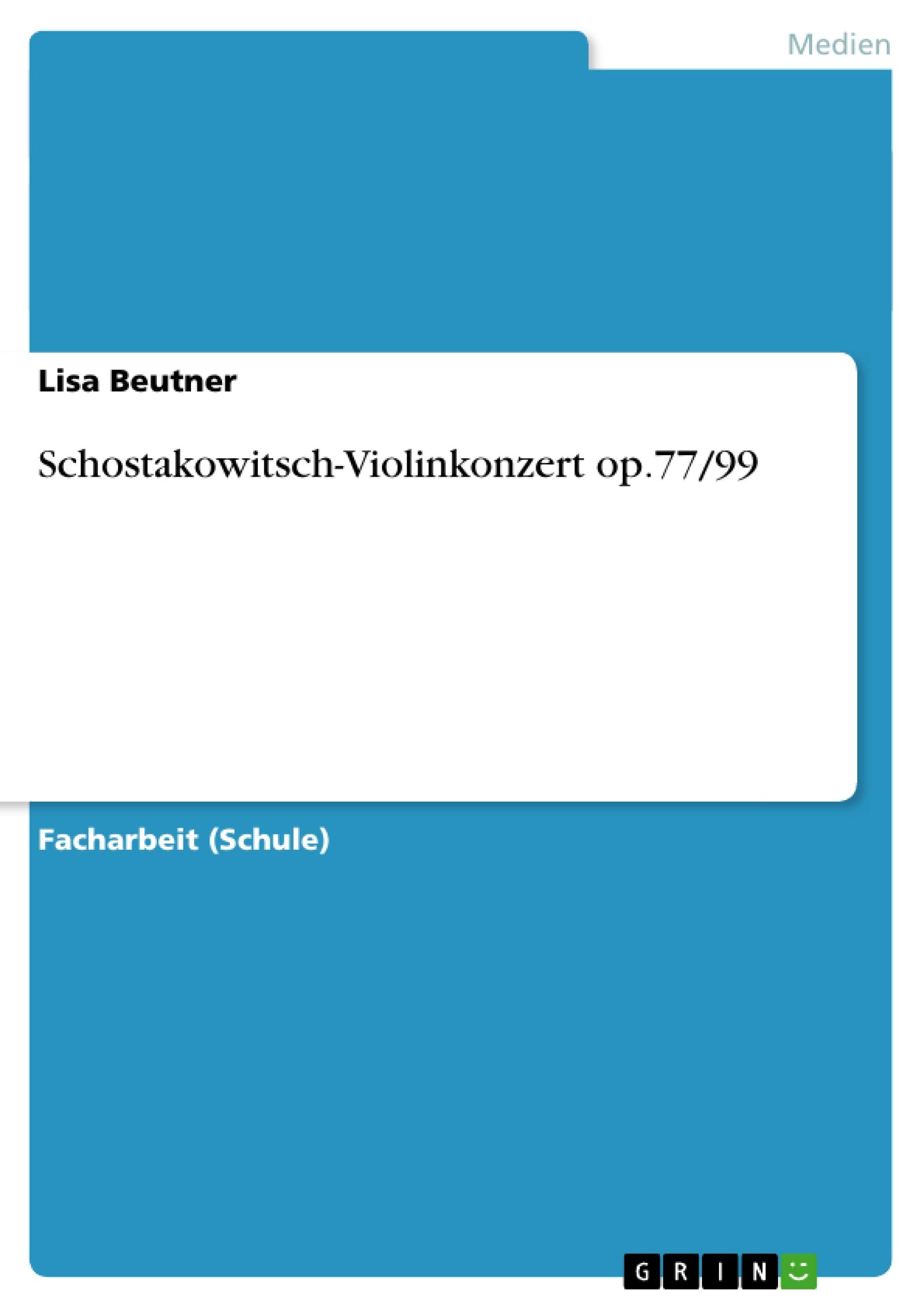 Product Image: Schostakowitsch-Violinkonzert op.77/99