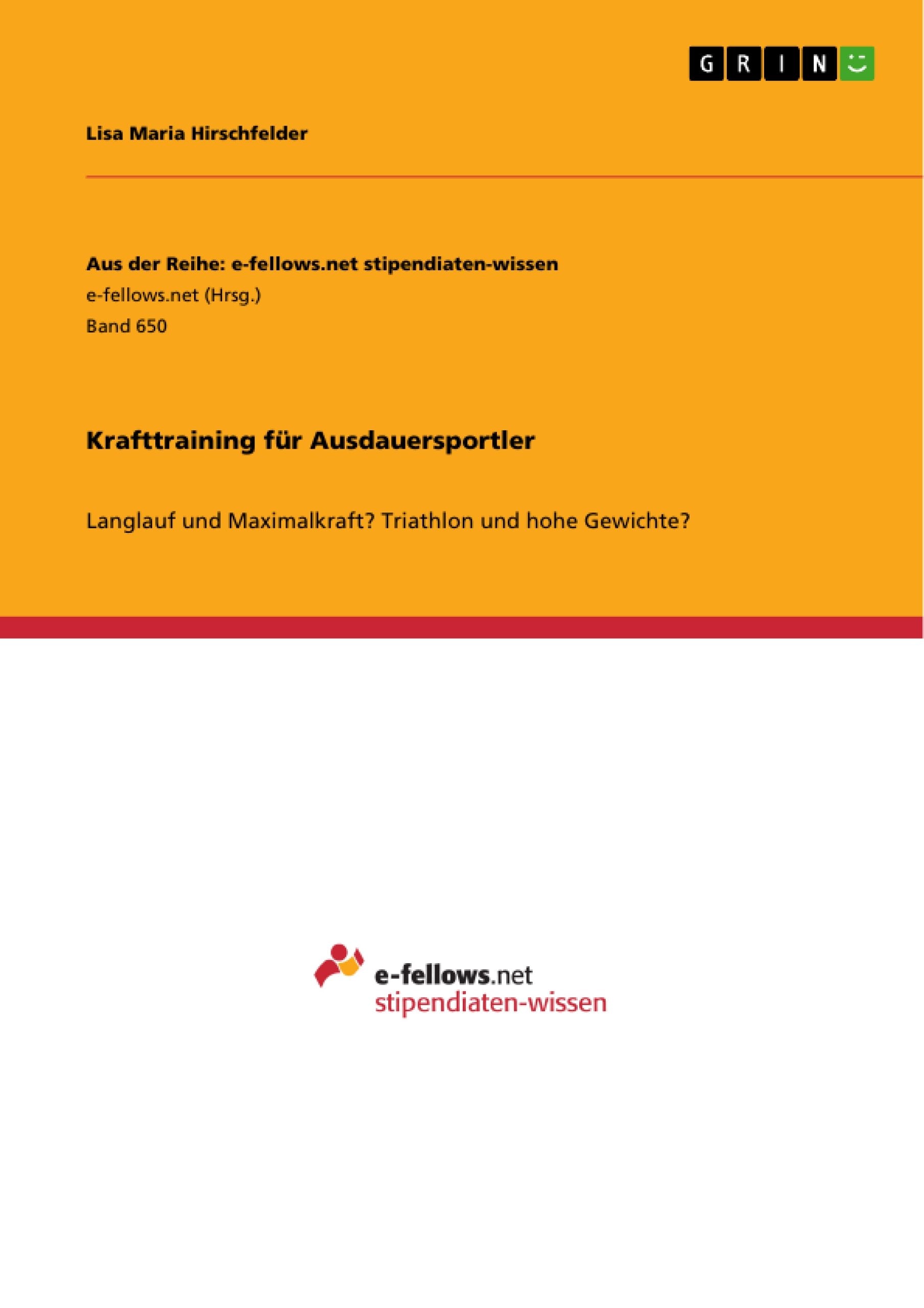 Krafttraining für Ausdauersportler Computer Science
