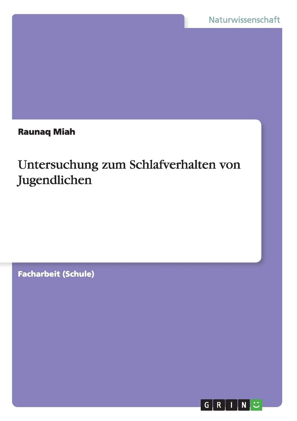 Untersuchung zum Schlafverhalten von Jugendlichen Medicine