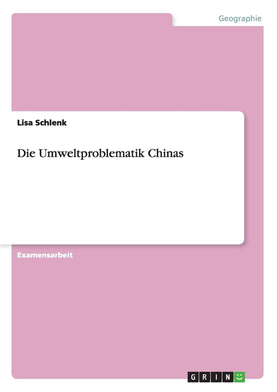 Die Umweltproblematik Chinas: Staatsexamensarbeit Geology & Geography