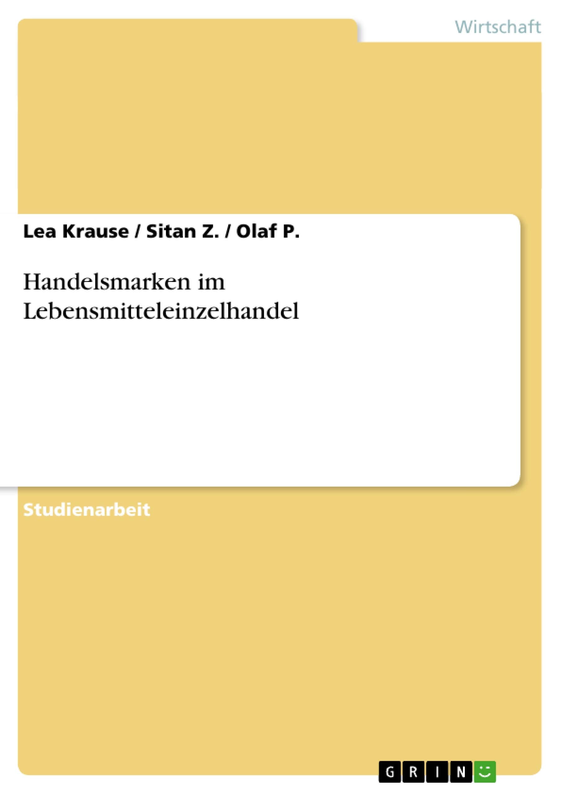 Product Image: Handelsmarken im Lebensmitteleinzelhandel