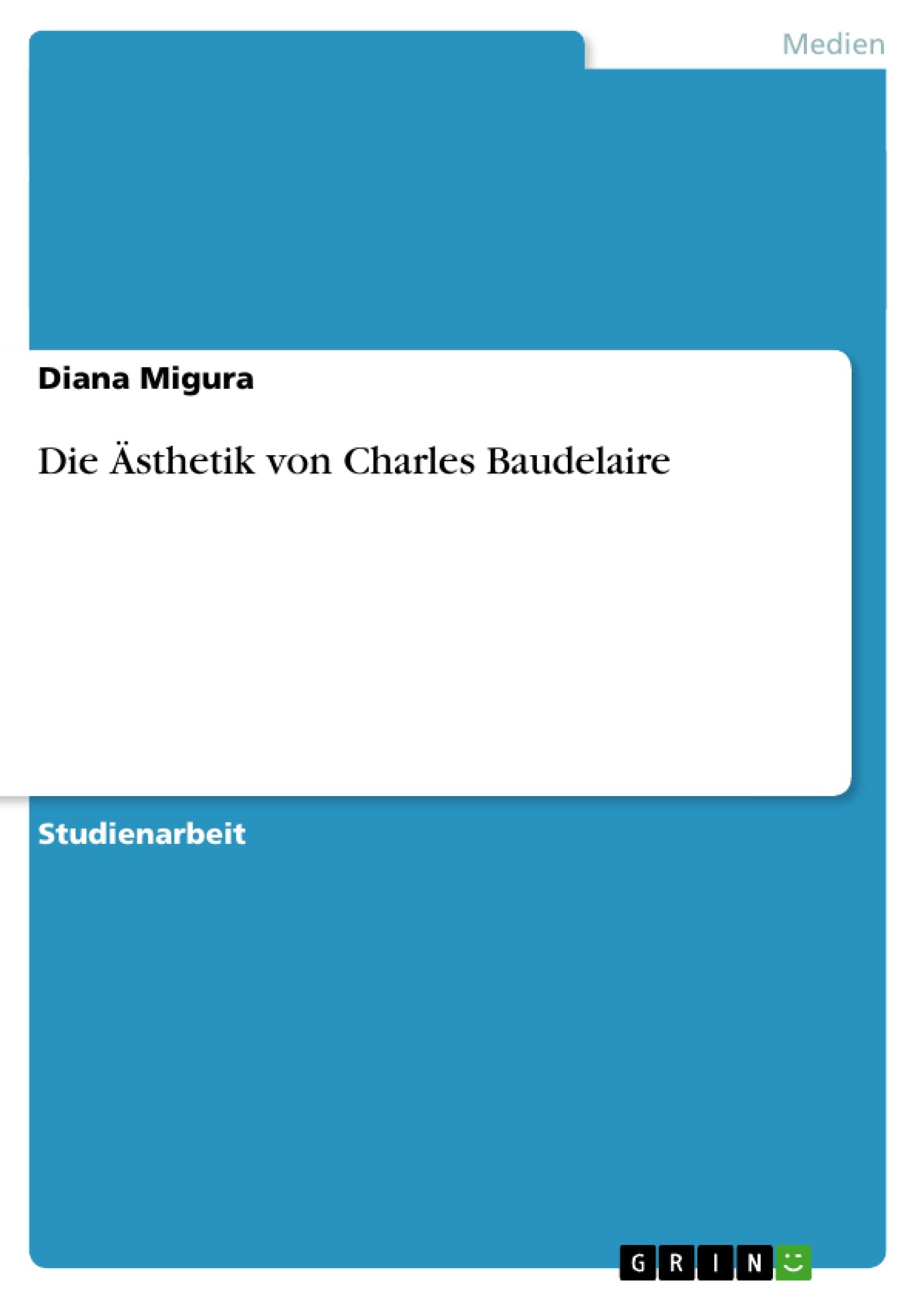 Die Ästhetik von Charles Baudelaire book