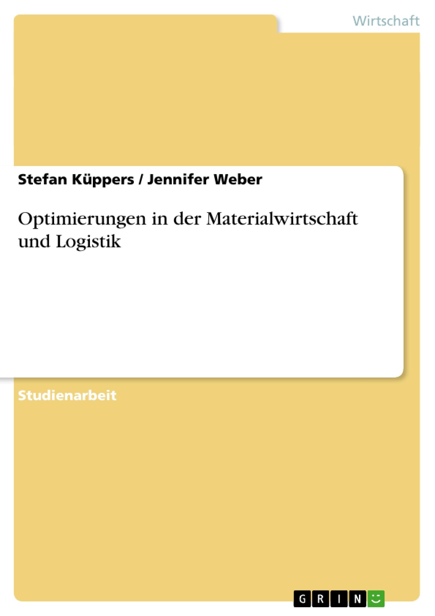 Optimierungen in der Materialwirtschaft und Logistik Law