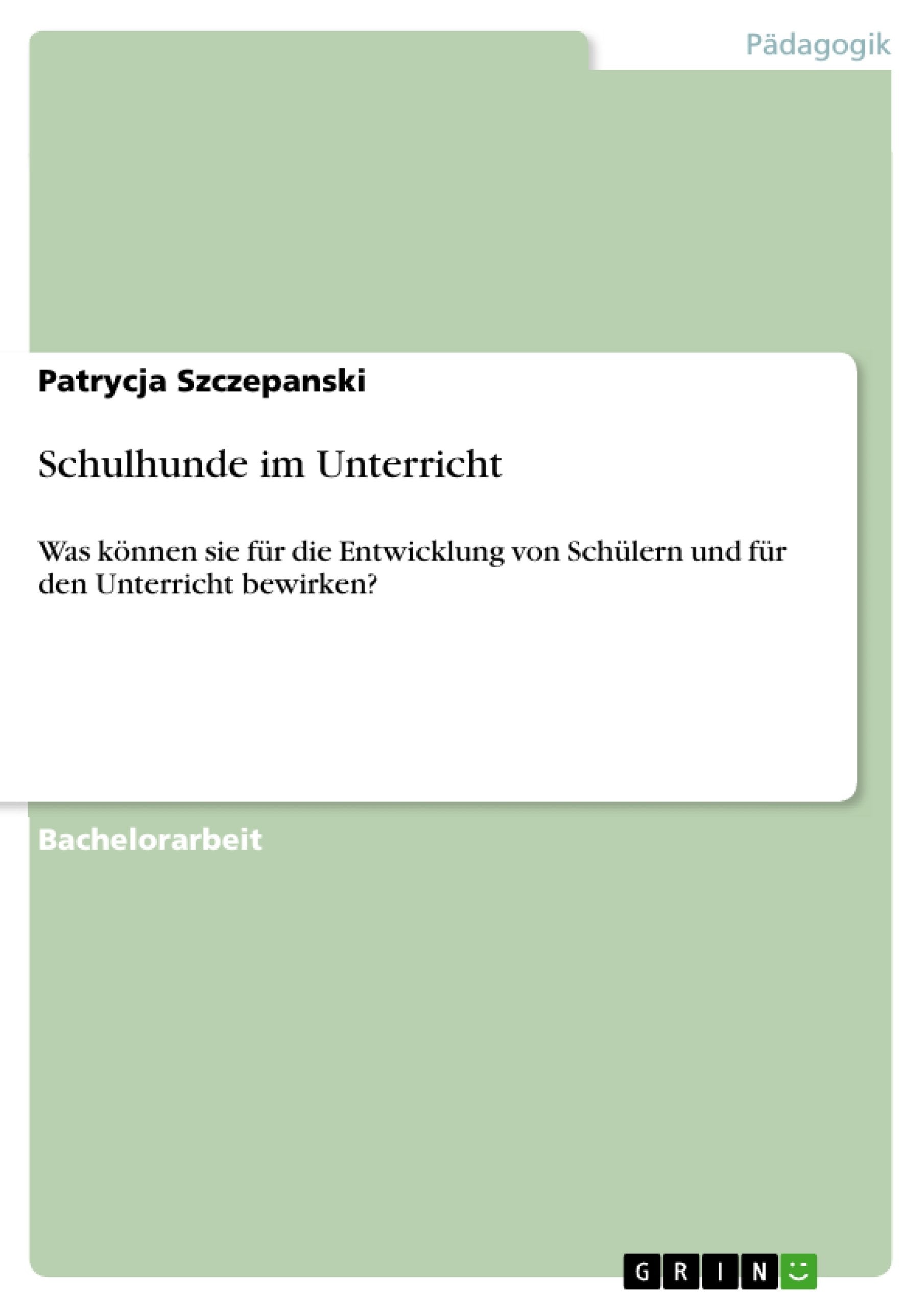 Schulhunde im Unterricht Learning & Reference