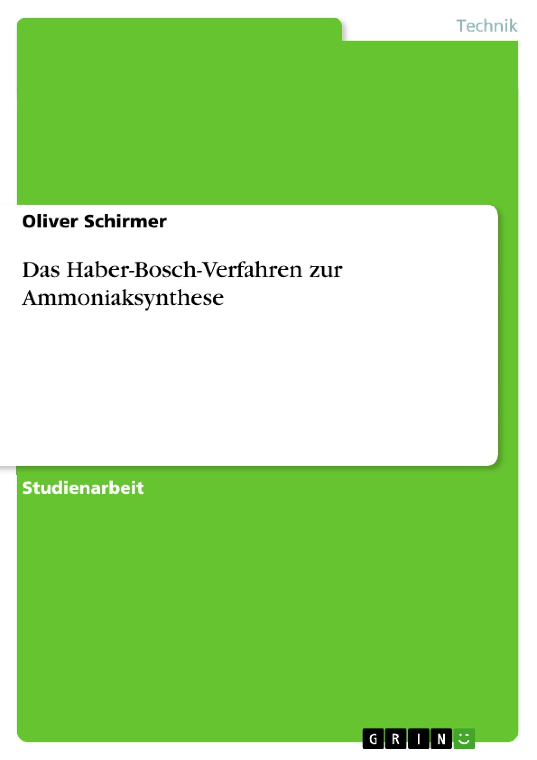 Das Haber-Bosch-Verfahren zur Ammoniaksynthese Media & Communication