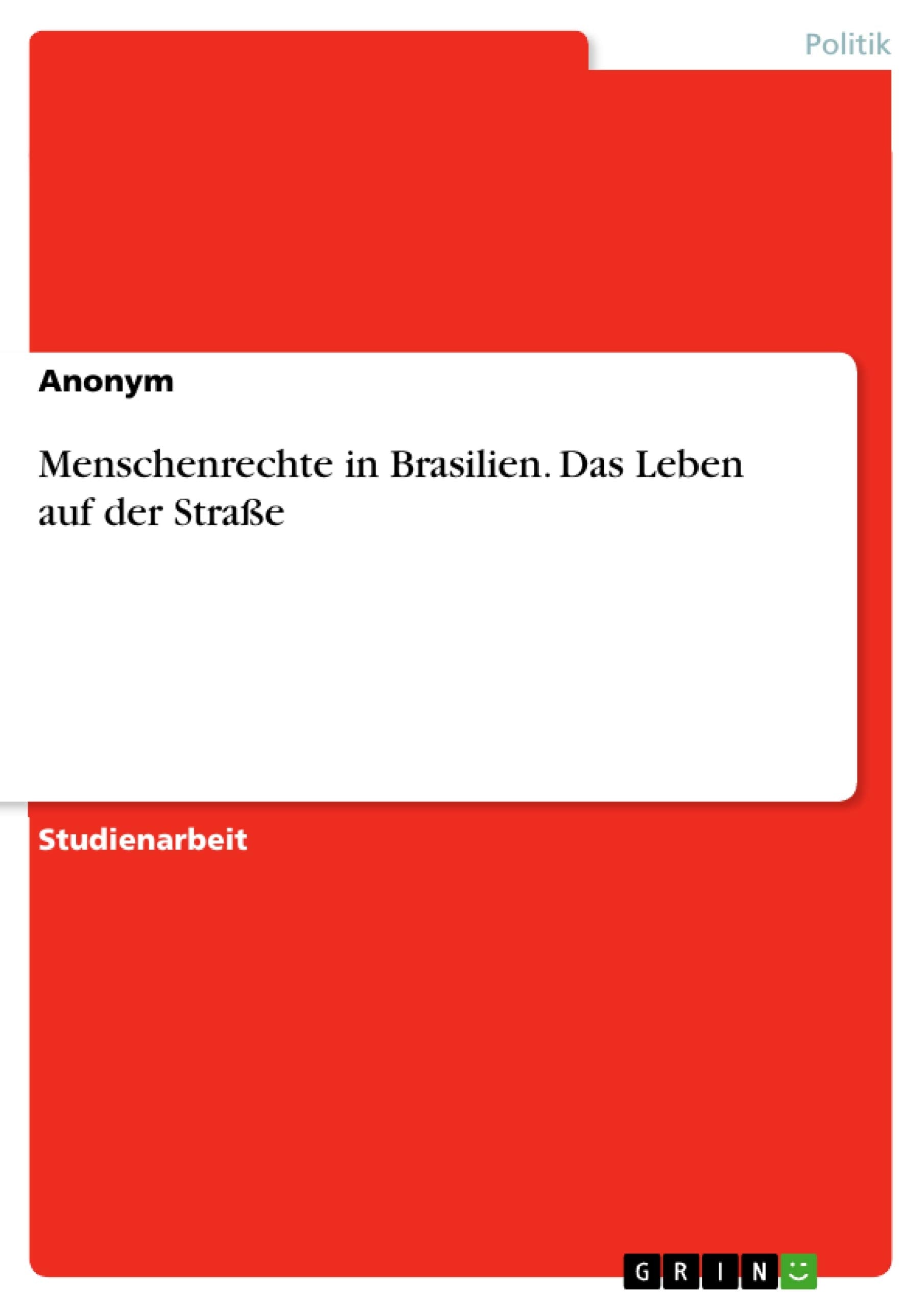 Menschenrechte in Brasilien. Das Leben auf der Straße Law