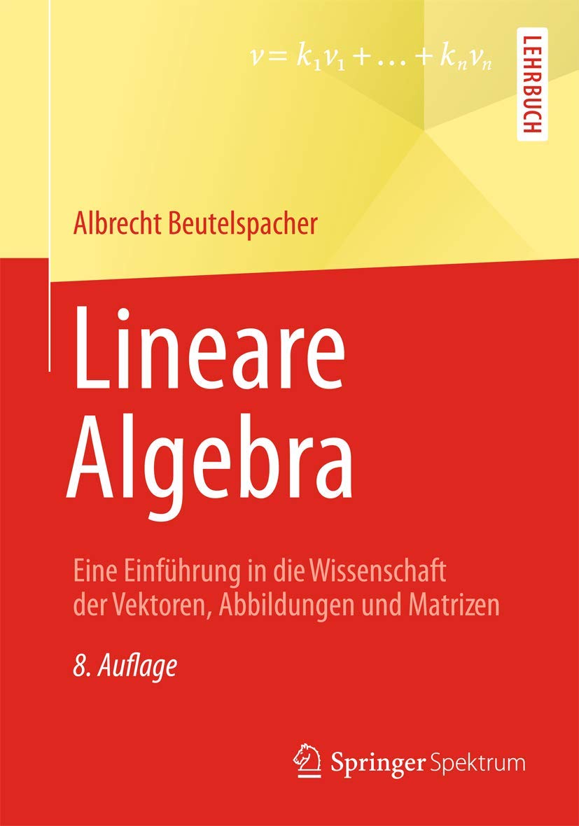 Lineare Algebra Mathematics Books