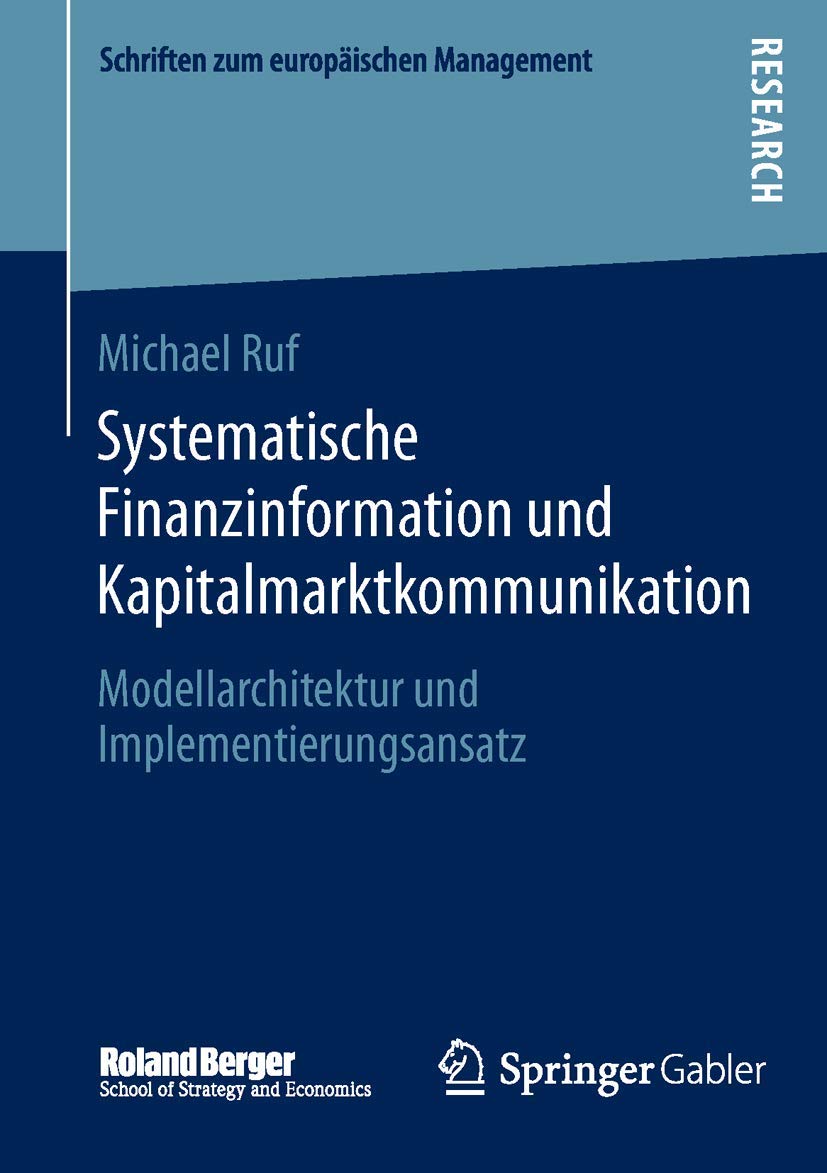 Systematische Finanzinformation und Kapitalmarktkommunikation Law