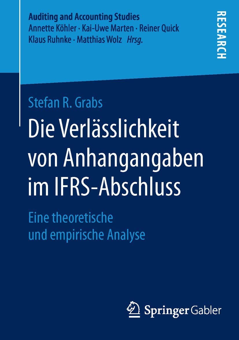 Die Verlässlichkeit von Anhangangaben im IFRS-Abschluss book