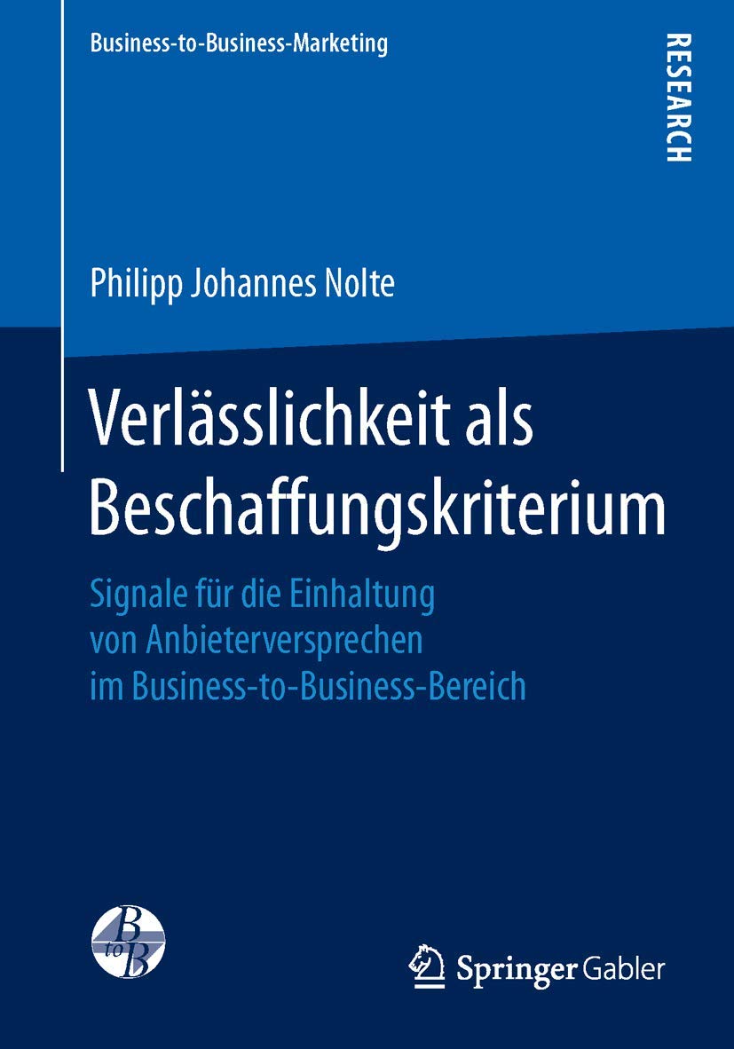 Verlässlichkeit als Beschaffungskriterium book