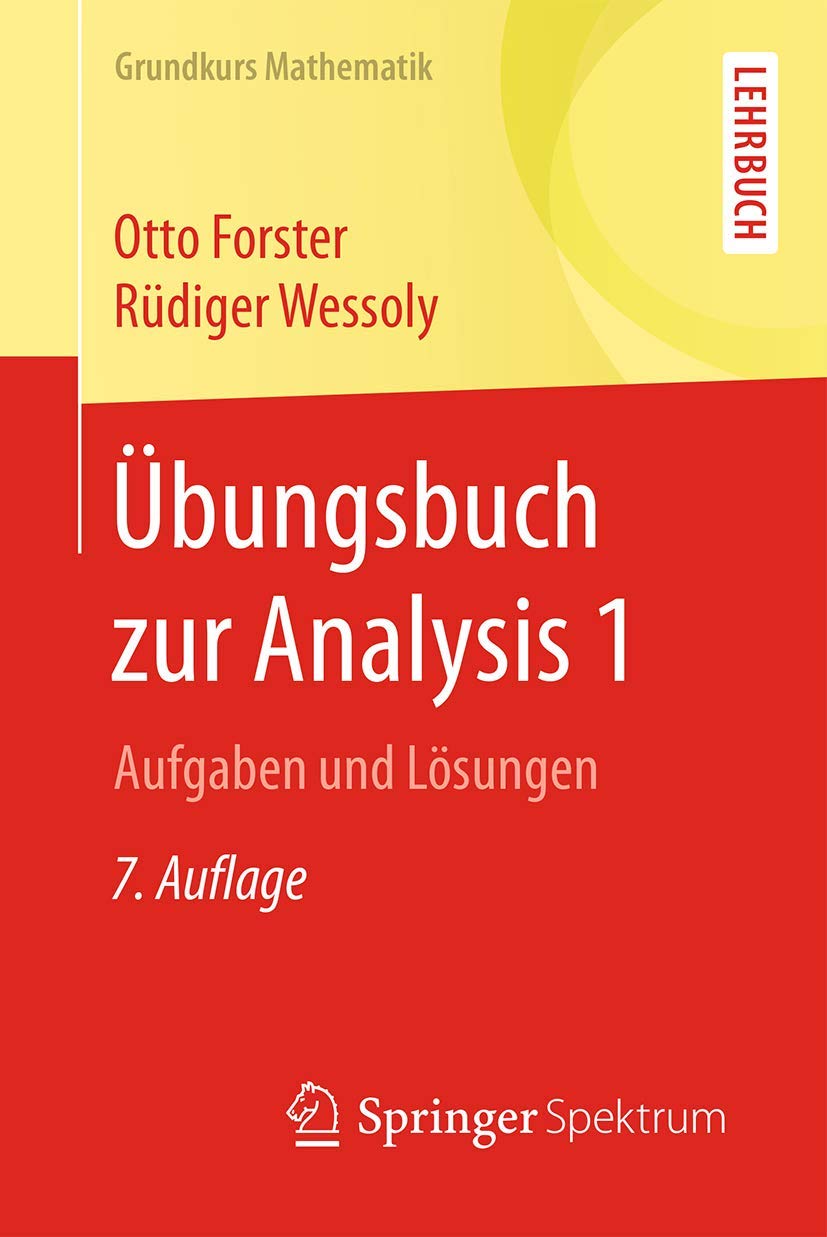 Übungsbuch zur Analysis 1 Mathematics