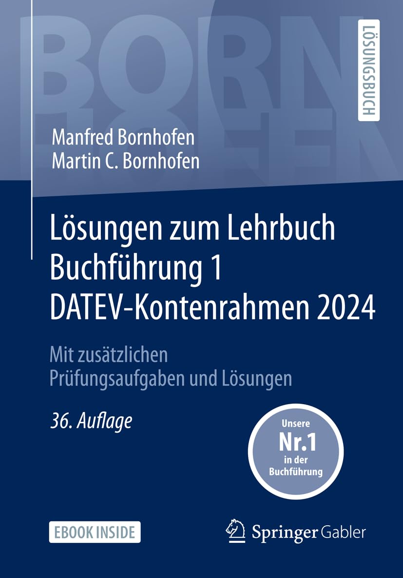 Lösungen zum Lehrbuch Buchführung 1 DATEV-Kontenrahmen 2024 Law