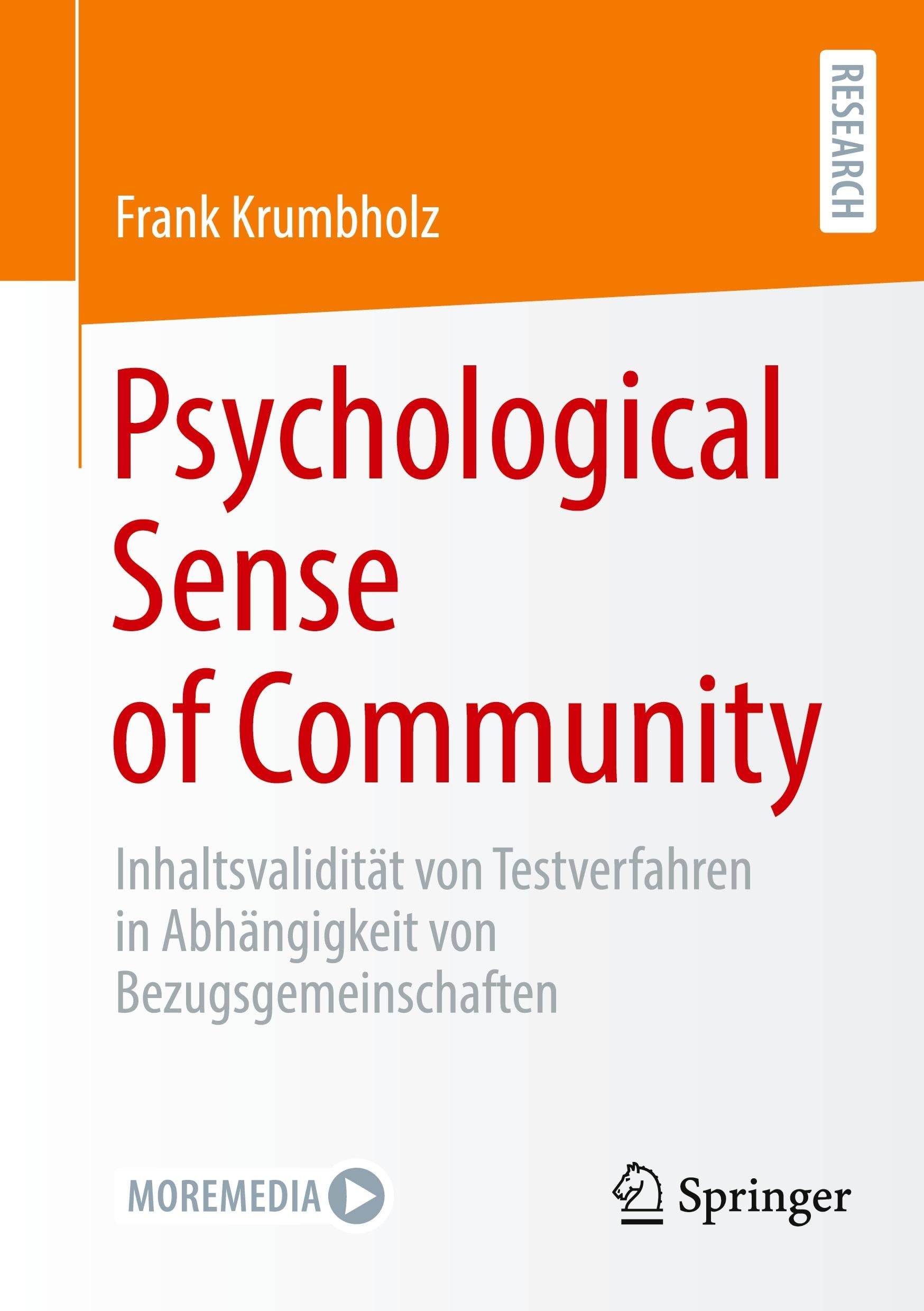 Psychological Sense of Community Psychology