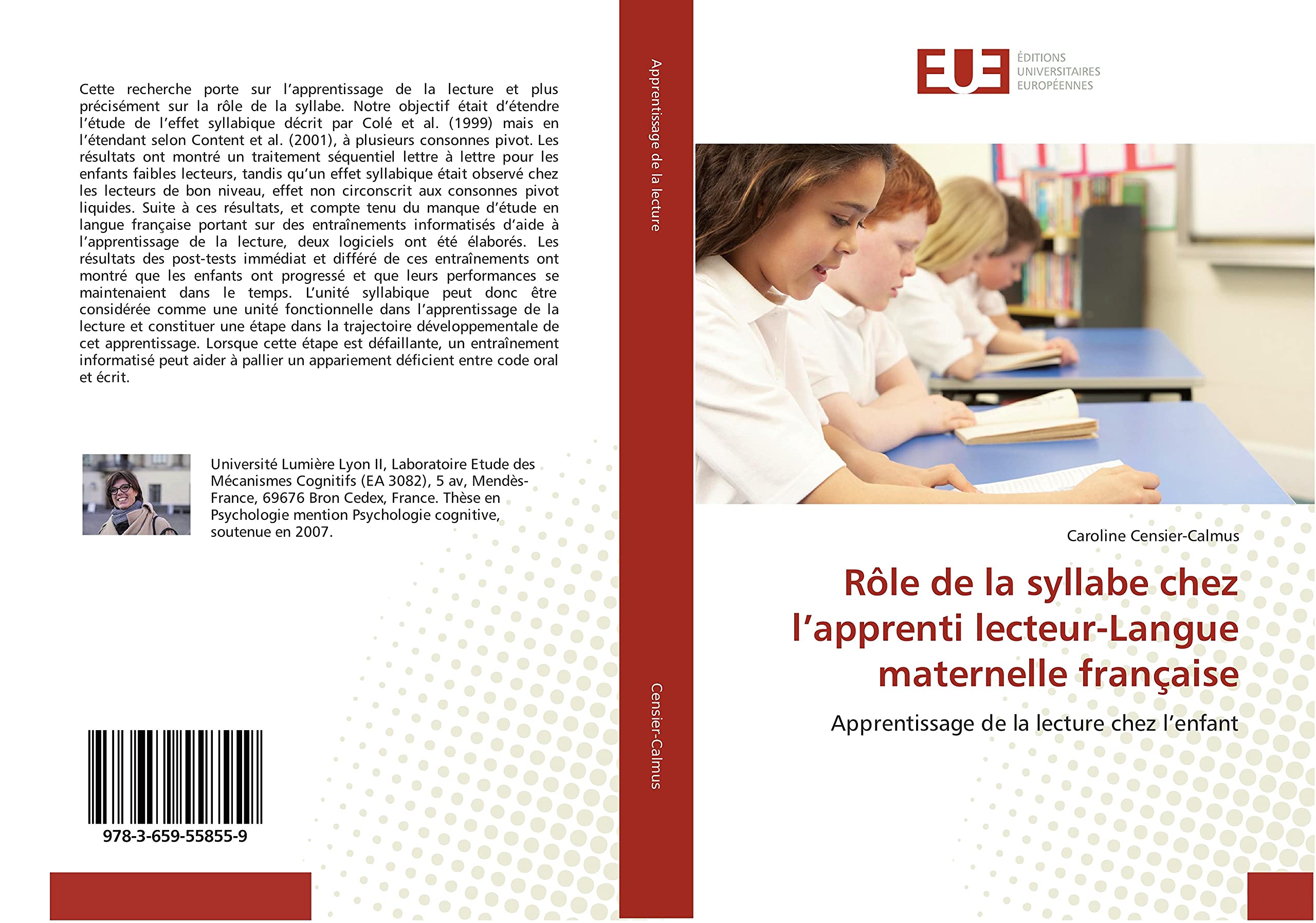 Rôle de la syllabe chez l'apprenti lecteur-Langue maternelle française book