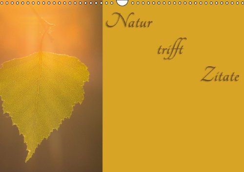 Natur trifft Zitate (Wandkalender 2014 DIN A3 quer): Naturbilder geschmückt mit Zitaten (Monatskalender, 14 Seiten) Film, Art & Culture
