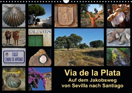 Via de la Plata - auf dem Jakobsweg von Sevilla nach Santiago (Wandkalender 2014 DIN A3 quer): Pilgern auf einer alten Römerstraße - 1000 km zu Fuß ... nach Santiago (Monatskalender, 14 Seiten) Leisure, Home & Garden
