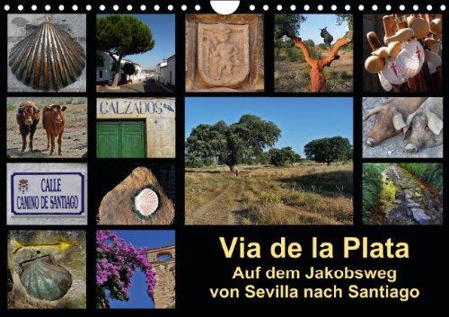 Via de la Plata - auf dem Jakobsweg von Sevilla nach Santiago (Wandkalender 2014 DIN A4 quer): Pilgern auf einer alten Römerstraße - 1000 km zu Fuß ... nach Santiago (Monatskalender, 14 Seiten) Leisure, Home & Garden