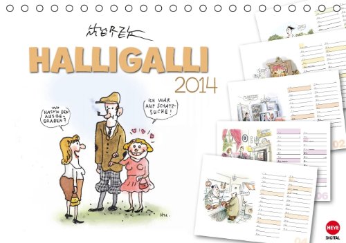HALLIGALLI - der fröhliche Planungskalender (Tischkalender 2014 DIN A5 quer): Ausgelassene Cartoons für ein aufgregendes Jahr! (Tischkalender, 14 Seiten) Manga