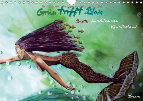 Grün trifft Blau - Bunte Ansichten von Künstlerhand (Wandkalender 2014 DIN A4 quer): Farbintensive Ansichten Mamu - Art - Gemälde & Werksausschnitte (Monatskalender, 14 Seiten) Film, Art & Culture