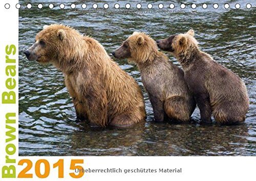 Brown Bears 2015 US-Version (Table Calendar 2015 DIN A5 Landscape): Brown Bears - a shooting of a special kind (Monthly calendar, 14 pages) (CALVENDO Animals) Photography
