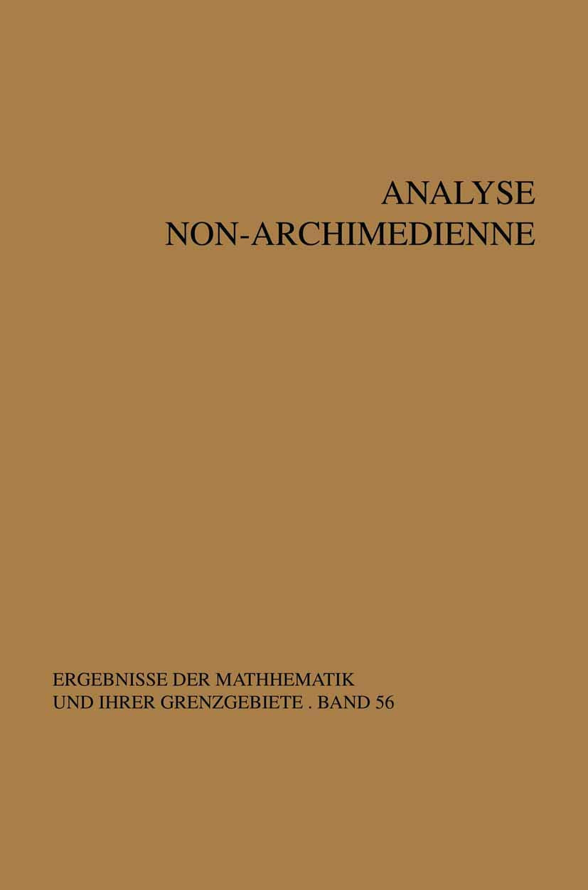 Product Image: Analyse non-archimedienne