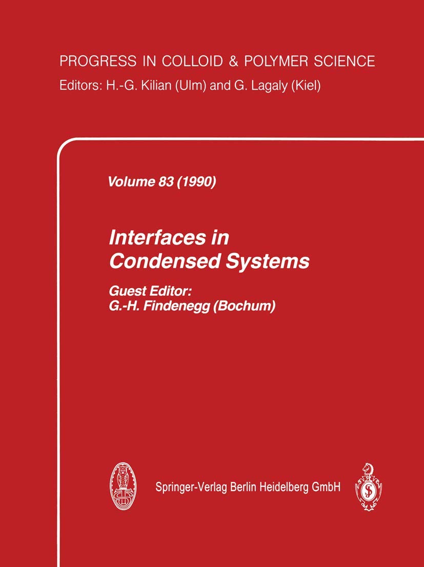 Product Image: Interfaces in Condensed Systems (Progress in Colloid and Polymer Science, Band 83)