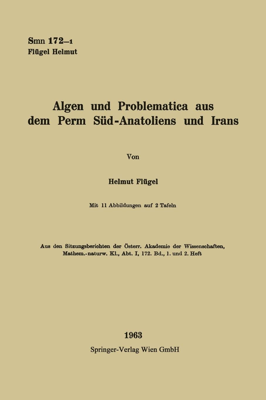 Algen und Problematica aus dem Perm Süd-Anatoliens und Irans Natural Sciences