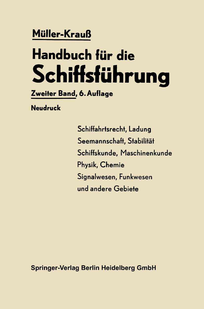 Handbuch für die Schiffsführung Business & Technology