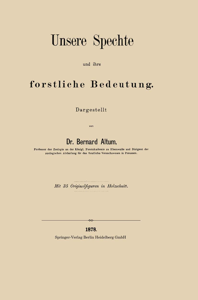 Unsere Spechte und ihre forstliche Bedeutung Mathematics